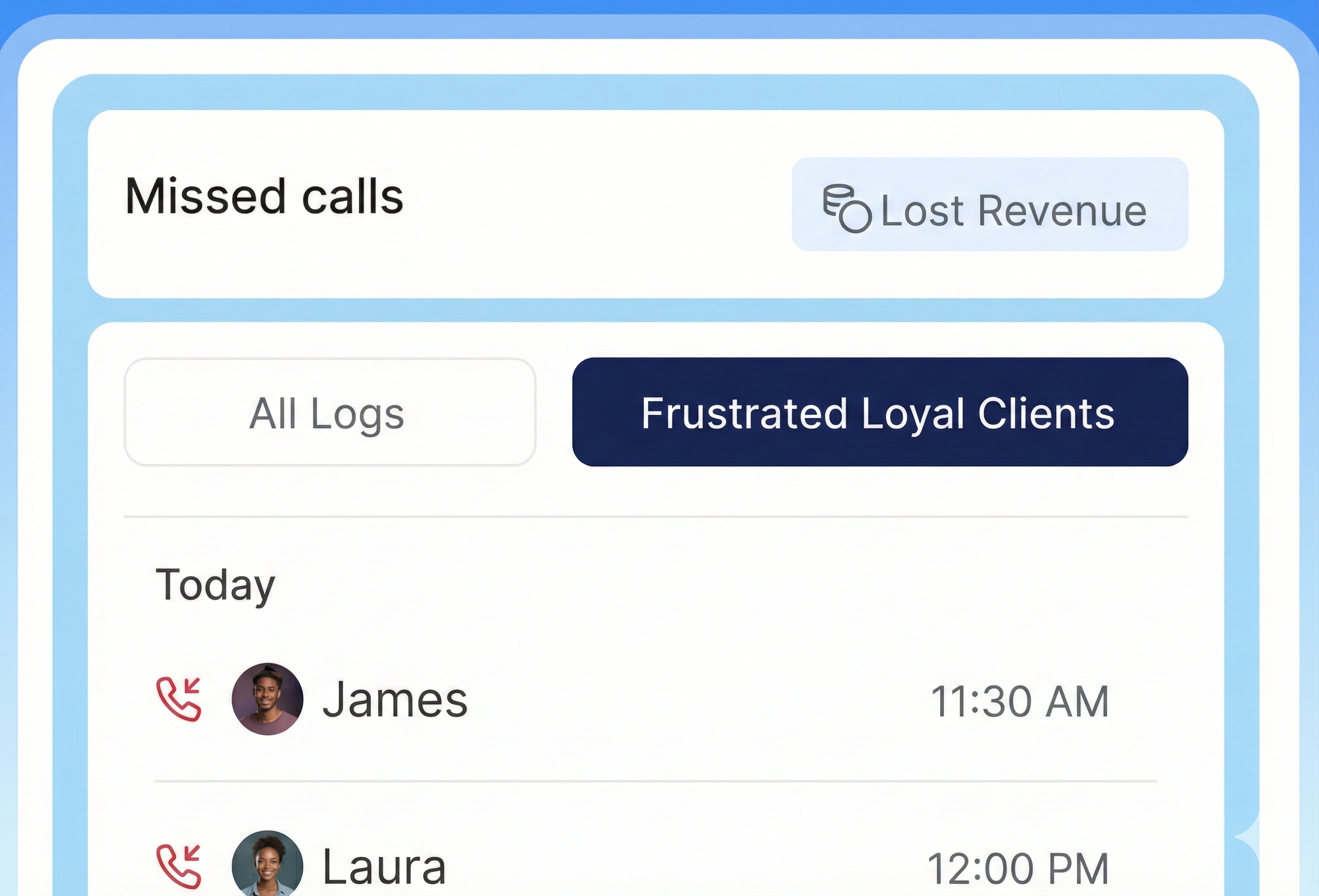 Missed Calls UI
